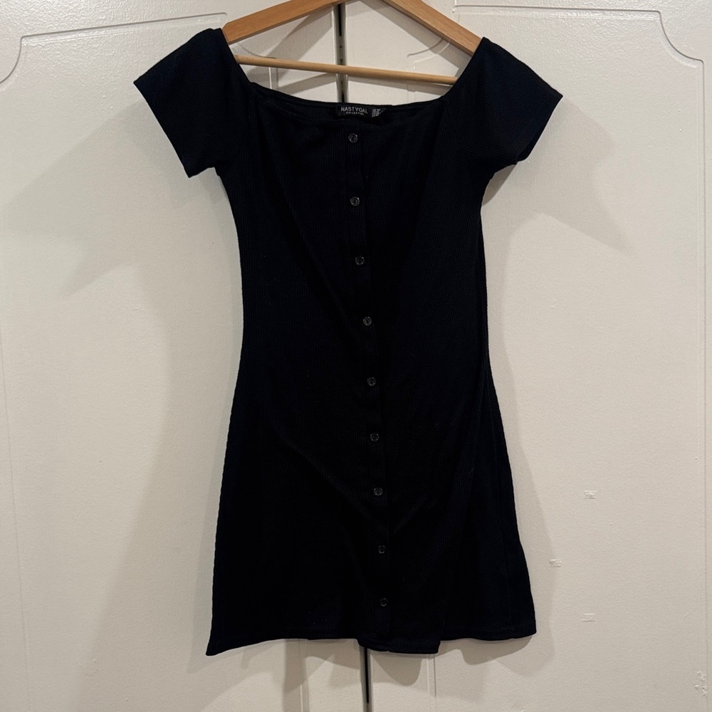 Nasty Gal Black Corduroy Skirt